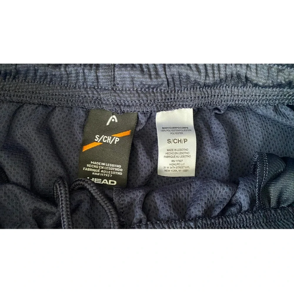 HEAD Mens Performance Athletic Shorts Navy Heather Size Small NWT HEM203SH02017